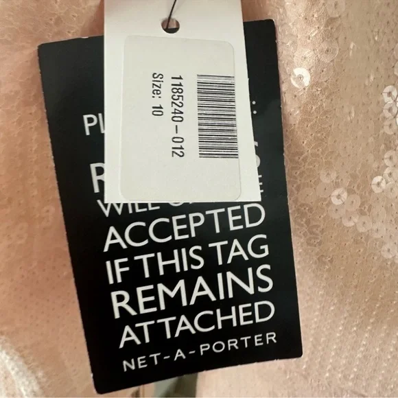 NWT Alex Perry nude sequin long sleeve midi cocktail dress US 6 $2750 Retail - Picture 10 of 13